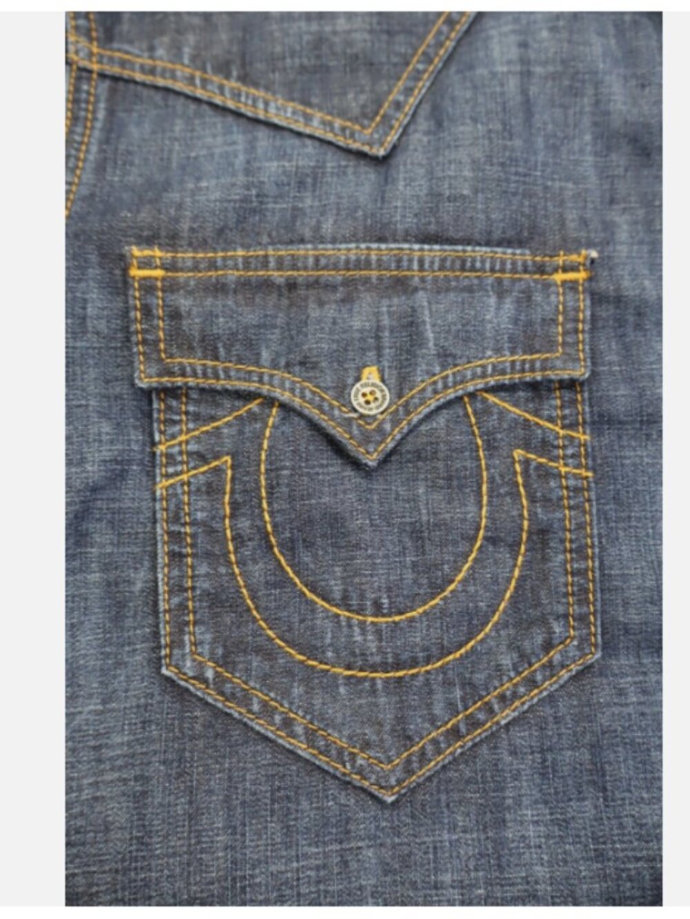 True Religion Denim Western Long Sleeve Men's Shirt XL Cotton New with defect - Picture 7 of 16